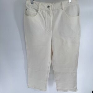 St.‎ John Sport Creamy White Crop Jeans-Size 8